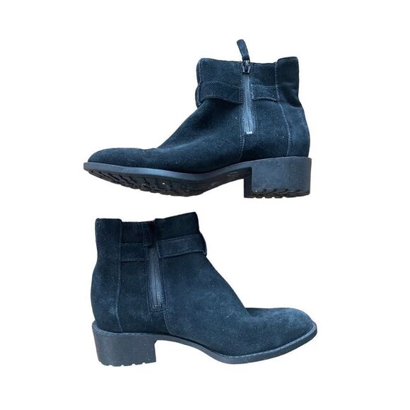 Cole Haan Womens Black Grand OS Putnam Waterproof  Suede Booties Ankle Boots 6.5 - Picture 3 of 7